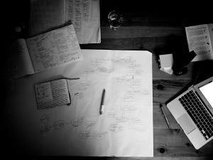 Making a storyboard the old-fashioned way